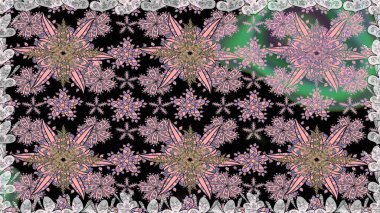 Ağaç dallı bahar çiçekleriyle desen, çiçek siluetiyle nötr renkler. Raster deseni.