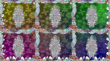 Moda baskıları için zarif bir şablon. Küçük çiçekte güzel bir desen. Küçük renkli çiçekler. Çiçekli bahar çiçekleri. Motley illüstrasyonu.