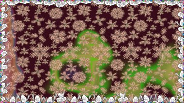 Raster illüstrasyonu. Bahar çiçekli, dikişsiz, sevimli çiçek deseni. Güzel kumaş deseni.