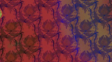 Sevimli çiçek raster deseni. Kahverengi renkli çiçekler. Kusursuz Renksiz Bahar Temalı Kusursuz Arkaplan. Düz Çiçek Elementleri Tasarımı.