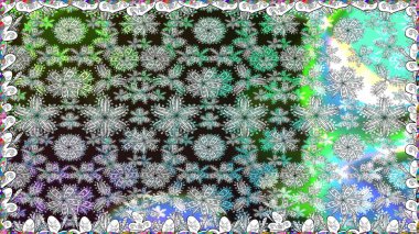 Çiçek süsü ile kusursuz desen. Raster illüstrasyonu. Gri renkli çiçekler.