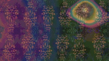 Yeşil renkli çiçekler. Çiçekli karalama şeklinde Raster çiçek deseni. Yumuşak, bahar çiçekli arka plan.