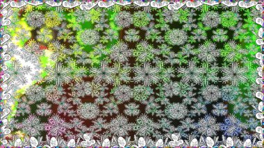 Raster illüstrasyonu. Küçük çiçekli şirin bir desen. Çiçek ve yapraklı çiçek deseni.