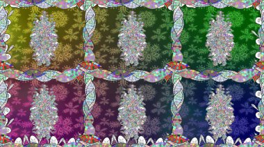 Kartlar, davetiyeler, tarih kartları ve daha fazlası için kullanılabilir. Büyük bir çiçek boyası seti. Tatlı suluboya desenli dikişsiz çiçek deseni.