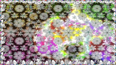 Çiçekli yaz çiçekleri. Küçük çiçekte güzel bir desen. Küçük renkli çiçekler. Moda baskıları için zarif bir şablon. Motley illüstrasyonu. Kusursuz..