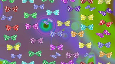 Raster illustration. Fantasy nice illustration. Pictures in neutral colors. Sketch colorfil pattern. Beautiful butterflies flying in the floral jungle design for book pages. clipart