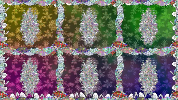 Çiçeksiz desenli nakış işlemeli gelincikler ve vadideki zambaklar. Tekstil tasarımı için yeşil renkli geleneksel halk çiçekleri buketi.