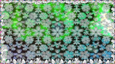 Raster illüstrasyonu. Asya tekstil tarzında. Düz Çiçek Elementleri Tasarımı. Kusursuz çiçek deseni. Yeşil renkli çiçekler. Renkli Bahar Teması Kusursuz Arkaplan.