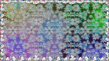 Gri renklerde. Raster illüstrasyonu. Gri renkli gri papatya deseni.