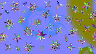 Küçük çiçekteki sevimli çiçek deseni. Mor renkte çiçekler.