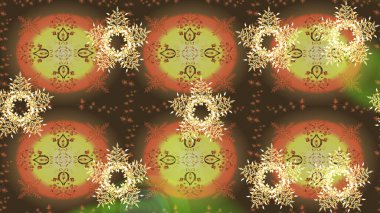 Çiçekli eskiz çizimi. Kahverengi renkli çiçekler. Renkli Yaz Temalı eskiz kalıbı. Düz Çiçek Elementleri Tasarımı.