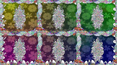 Modaya uygun kumaş deseni. Raster illüstrasyonu. Kusursuz Tony kumaş deseni. Küçük çiçekte sevimli çiçek deseni var..