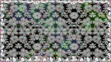 Düz Çiçek Elementleri Tasarım Raster illüstrasyonu. Çiçekli, suluboya desenli kusursuz çiçek deseni. Gri renkli çiçekler. Renkli Bahar Teması: Kusursuz Arkaplan.