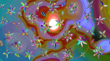 Raster Moda kumaş deseni. Çizgi çizimi kalıbı. Şirin çiçekler..