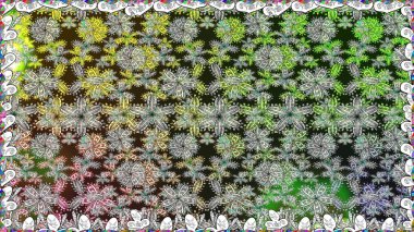 Düz Çiçek Elementleri Tasarımı. Çiçeksiz desenli arka plan, yaz çiçekleri. Renkli Bahar Temalı Kusursuz Arkaplan. Gri renkli çiçekler.