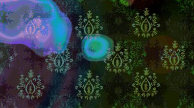 Güzel kumaş deseni. Raster illüstrasyonu. Raster illüstrasyonundaki çiçek desenli çizim. Gri renklerde.