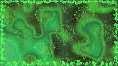 Renkli Bahar Temalı Kusursuz Arkaplan. Yeşil renkli çiçekler. Düz Çiçek Elementleri Tasarımı. Raster illüstrasyonunda kusursuz çiçek deseni.