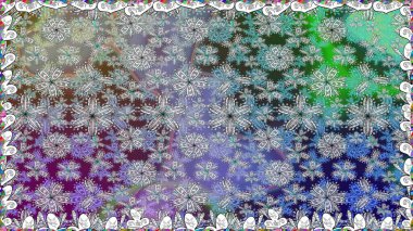 Çiçeksiz desenlerin resmi. Vadinin gri renkli çiçekleri.