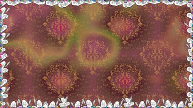 Raster illüstrasyonu. Eski usul. Kusursuz bir geçmişi var. Tomurcukları çiçek olan sevimli bir çiçek deseni. Raster. Kumaş, tekstil ve duvar kağıdı baskısı için..