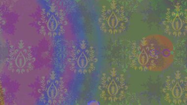 Düz Çiçek Elementleri Tasarımı. Güzel kumaş deseni. Renkli Bahar Teması eskiz kalıbı. Raster illüstrasyonunda çiçek deseni çizimi.