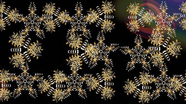 Hediye ambalaj kağıdı, tebrik kartları, posterler ve pankart tasarımı. Siyah renkli çiçekler. Raster düz çiçek çizim deseni.