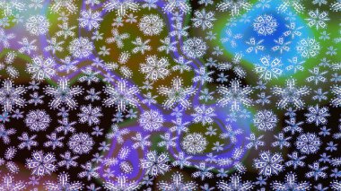 Raster illüstrasyonundaki çiçek desenli çizim. Mor renkte çiçekler.