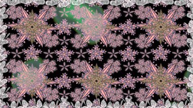 Güzel çiçek deseni. Tarafsız renklerde çiçekler. Düz Çiçek Elementleri Tasarımı. Renkli Bahar Teması Kusursuz Arkaplan.