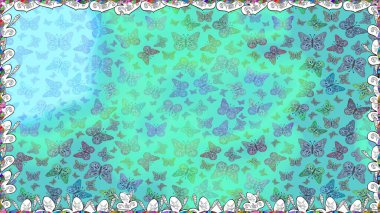 Fantezi sevimli illüstrasyon. Mavi kelebek çizimi. Güzel suluboya kelebekler. Kıyafetler, erkekler, kızlar ve duvar kağıtları için soyut, pürüzsüz desen. Raster illüstrasyonu.