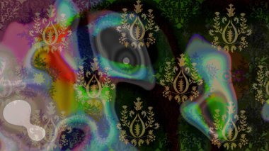 Çizim çiçek deseni duvar kağıdı, web sitesi arka planı, ambalaj kağıdı, davetiye, broşür, afiş veya web sitesi için kullanılabilir. El çizimi Raster çizimi. Parlak elementlerin.