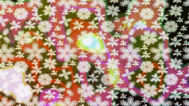 Klasik çiçekler. El çizimi, soyut ve süslü elementler. Yaz çiçekleri teması. Tarafsız renkler. Suluboya resim taklit Raster illüstrasyonu.