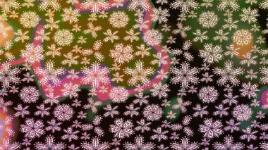 Küçük çaplı çiçeklerdeki basit şirin desenler. Tekstil veya kitap kapakları, imalat, duvar kağıtları, baskı, hediye paketi ve yapıştırma kitabı için çiçek eskizi geçmişi. Raster illüstrasyonu.