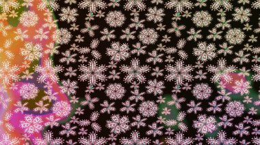 Raster suluboya çiçek deseni, narin çiçekler, siyah çiçekler, tebrik kartı şablonu. Raster Güzel kumaş deseni.