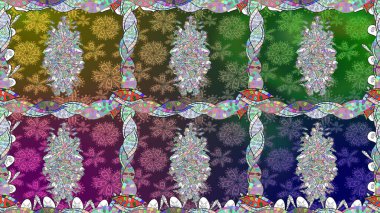 Kumaş desenli papatya çiçeği detayı. Yeşil renkte çiçekler.