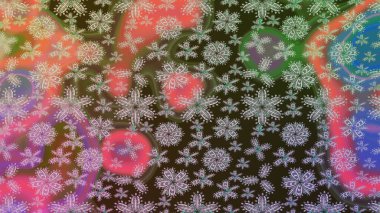 Çiçek desenli çizim. Raster illüstrasyonu. Asya tekstil tarzında. Güzel kumaş deseni. Renkli Bahar Teması eskiz kalıbı. Düz Çiçek Elementleri Tasarımı.