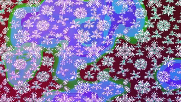 Raster illüstrasyonundaki çiçek desenli çizim. Mor renkte çiçekler.