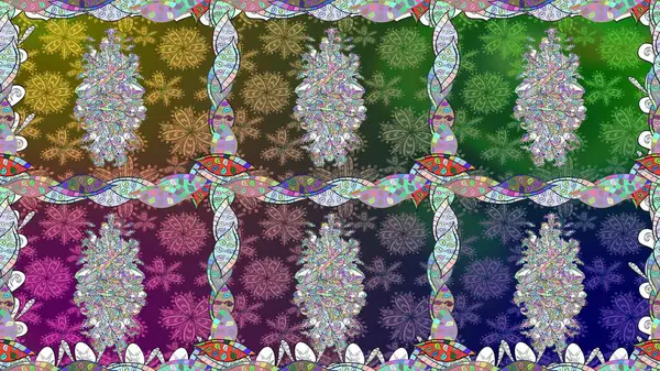 Kumaş desenli papatya çiçeği detayı. Yeşil renkte çiçekler.