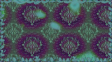 Çiçekli, suluboya desenli kusursuz çiçek deseni. Yeşil renkli çiçekler. Renkli Bahar Temalı Kusursuz Arkaplan. Düz Çiçek Elementleri Tasarımı. Raster illüstrasyonu.