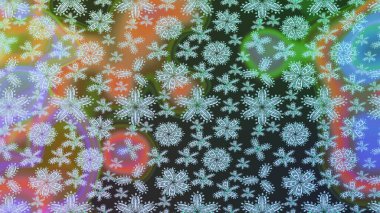 Raster illüstrasyonundaki çiçek desenli çizim. Mavi renkte çiçekler.