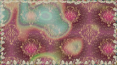 Raster - stok. Suluboya, elle çizilmiş. Kusursuz bir arka plan modeli. Vadinin çiçekleri kahverengi renklerde.