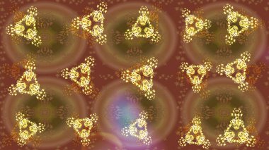 Kahverengi renkli Asya tekstili. Çiçek desenli çizim. Raster illüstrasyonu.