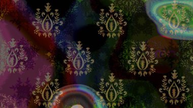 Yumuşak, bahar çiçekleri siyah renklerde. Patlayan çiçekler soyut olarak yerleştirilmiş. Raster illüstrasyonu. Raster deseni.