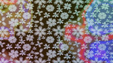 Dallı bahar çiçekleriyle desen, kahverengi renklerle çiçek siluetiyle desen. Raster deseni.