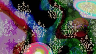 Çiçek buketleriyle klasik bir eskiz şekli. Raster illüstrasyonu. Siyah renklerde.