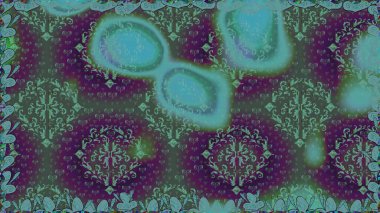 Çiçek. Mavi renklerde. Raster illüstrasyonu. Kusursuz dekoratif arka plan, çiçek mandala.