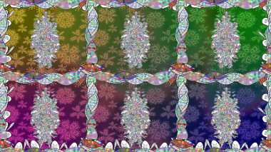 Raster illüstrasyonu. Kumaş, tekstil, duvar kağıdı baskısı için. Tomurcukları papatya çiçekleri olan sevimli bir çiçek deseni. Kusursuz bir geçmişi var. Eski usul. Miles Fleur, dandik süs.