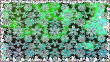 Raster illüstrasyonu. Şirin çiçekli kusursuz desen ve yeşil renkli yapraklar, suluboya çiçek deseni, duvar kağıdı, kart veya kumaş için fayanslı.