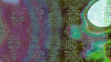 Karalama çiçekleri çizim kalıbı. Sanat, çiçeklere ilham verir ve arka plan bırakır. Yeşil el çizimi desen. Raster deseni.