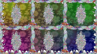 Yaz tema Dikişsiz desen arka plan rengi. Moda kumaş deseni. Düz çiçek öğeleri tasarım. Sevimli çiçek raster deseni.