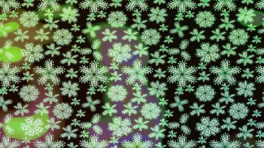 Yeşil renkli etnik çiçeklerle süslenmiş zarif bir eskiz şekli. Raster Çiçek İllüstrasyonu güzel tekstil..