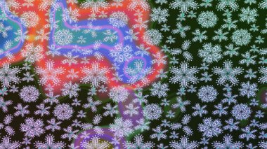 Gri renkli bitkilerden oluşan parlak çiçekli çizim deseni.